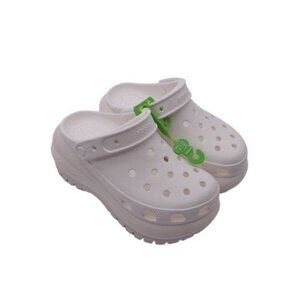 NWOB Crocs Unisex Mega Crush Platform Clog Shoes White Size Men's 4 Women's 6